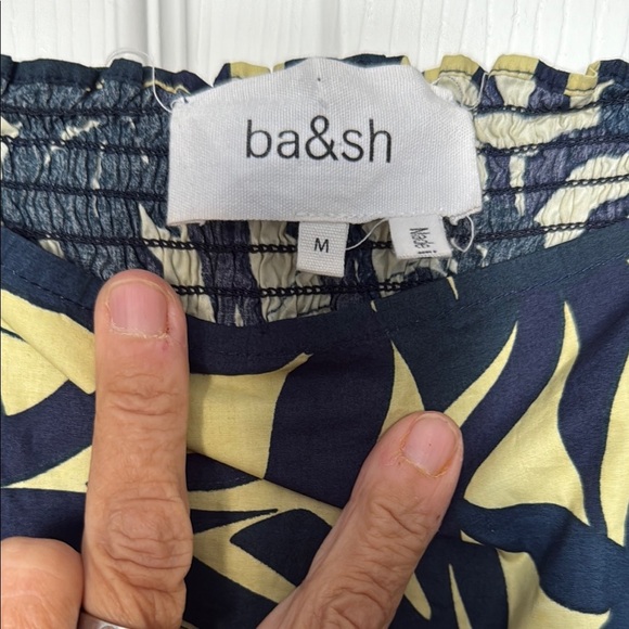 BA&SH Navy Blue and Yellow Winny Dress size M - Picture 5 of 7